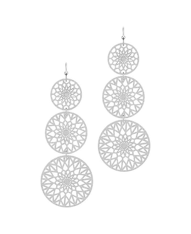 Metal Filigree Drop Earring