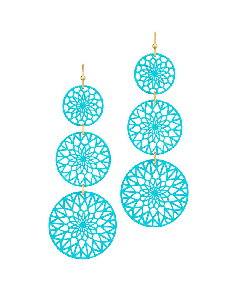 Metal Filigree Drop Earring