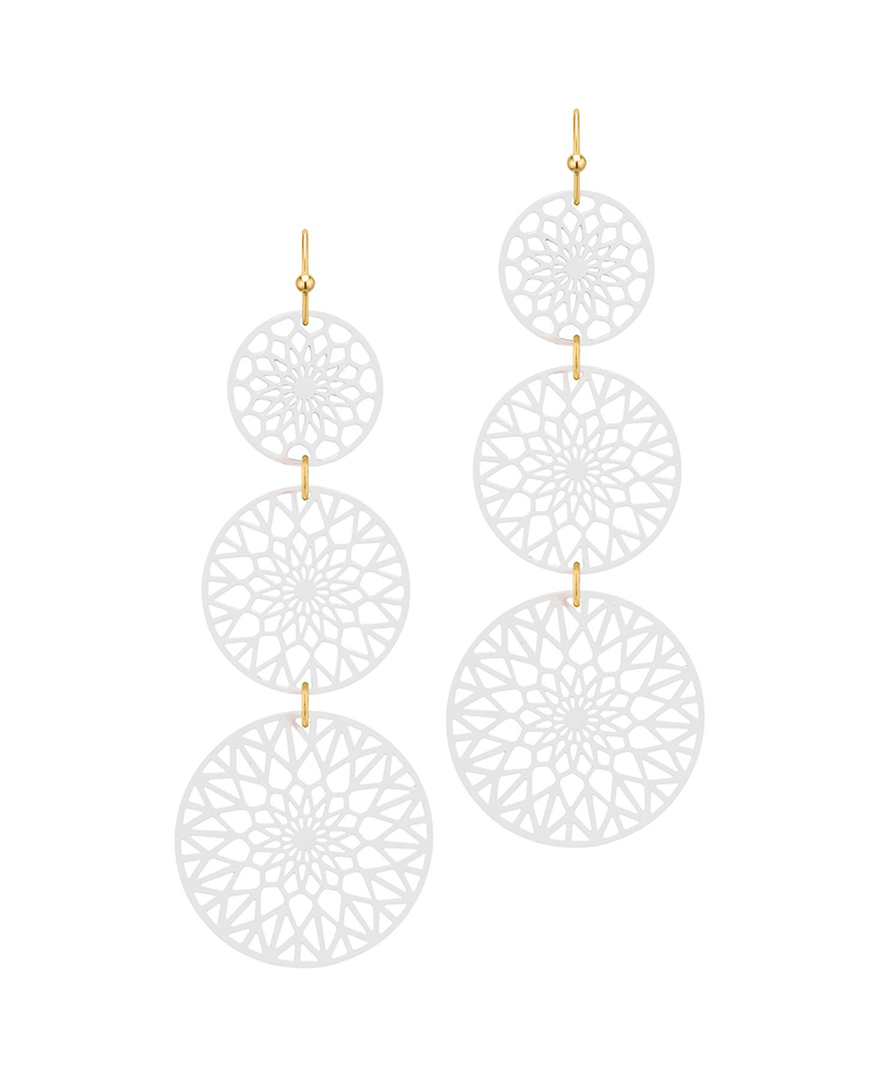 Metal Filigree Drop Earring
