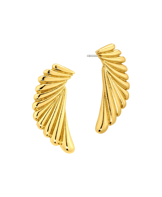 Metal Wing Shape Post Earring