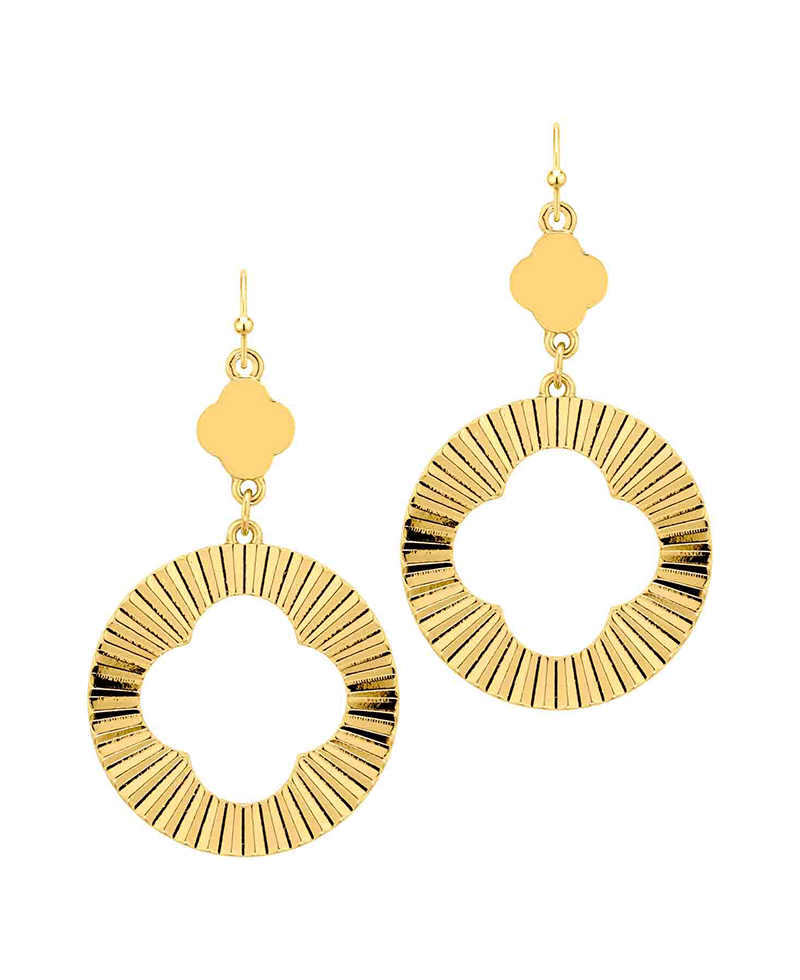 Metalic Clover Earring