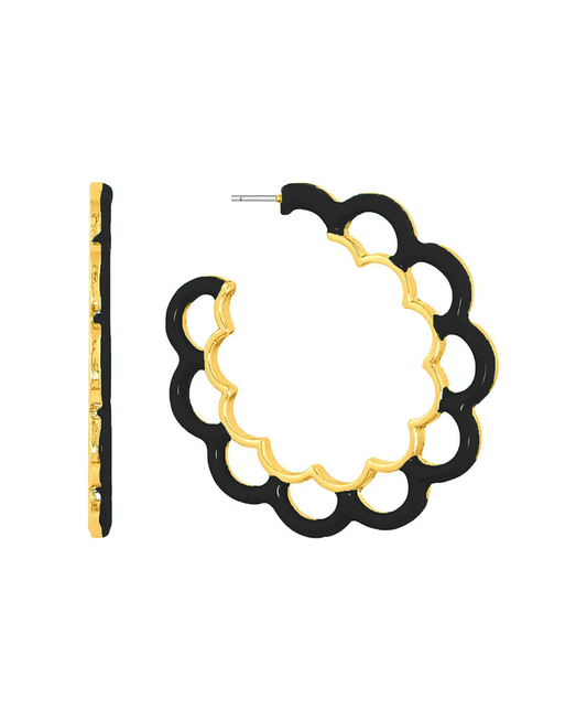 Epoxy Colored 40mm Hoop Earring