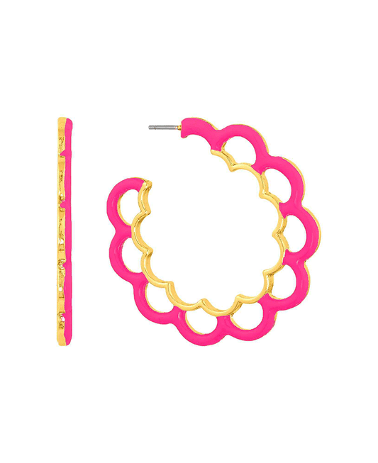 Epoxy Colored 40mm Hoop Earring