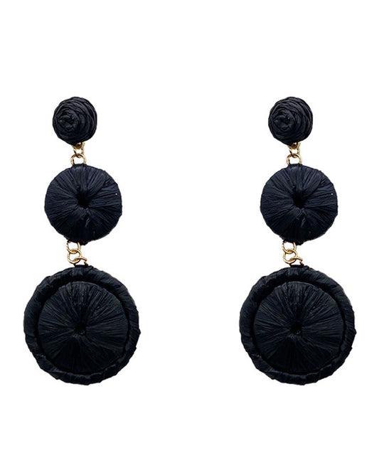 Wrapped Raffia Earring