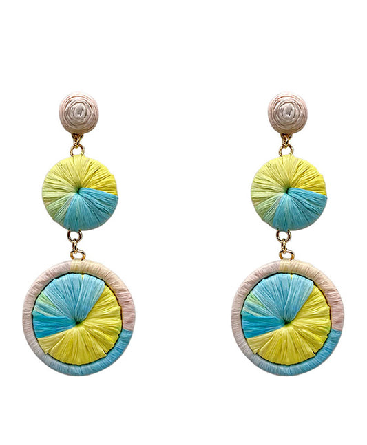 Wrapped Raffia Earring
