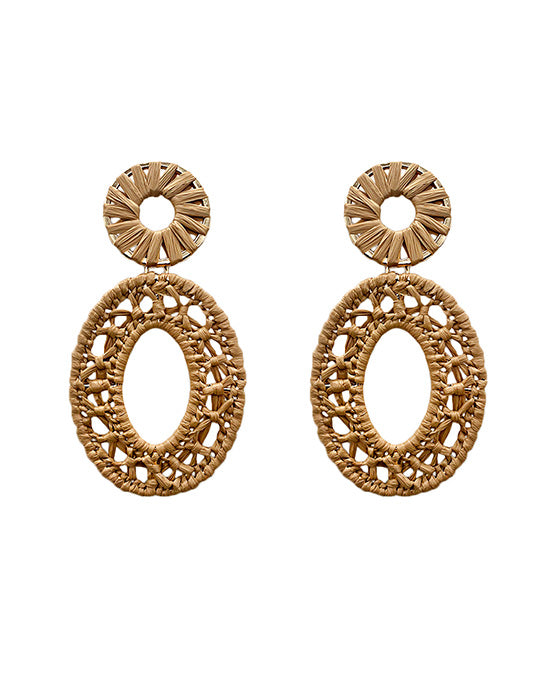Wrapped Raffia Earring