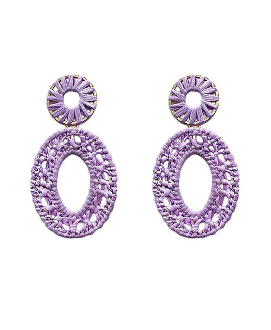 Wrapped Raffia Earring