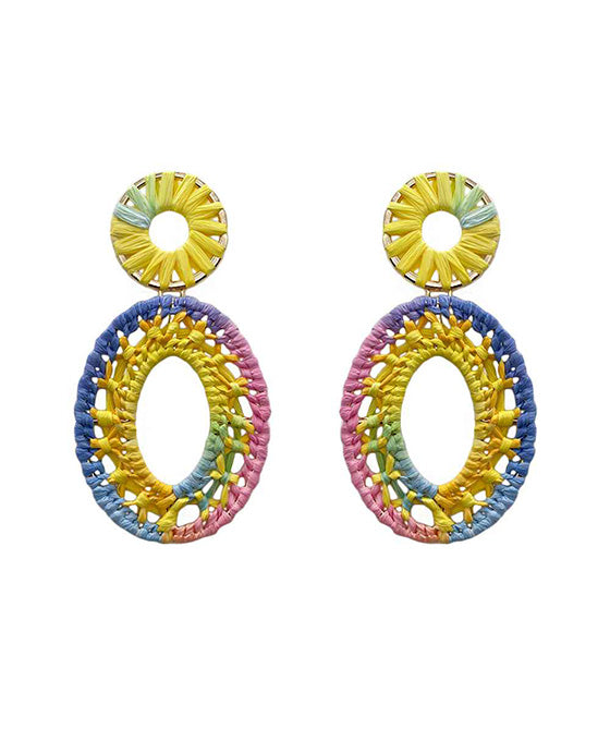 Wrapped Raffia Earring