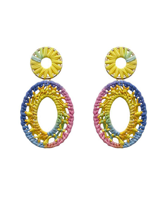 Wrapped Raffia Earring