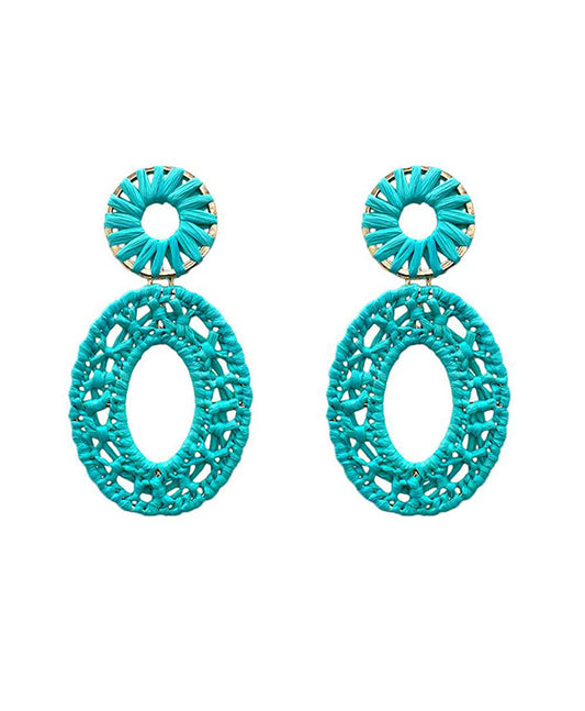 Wrapped Raffia Earring
