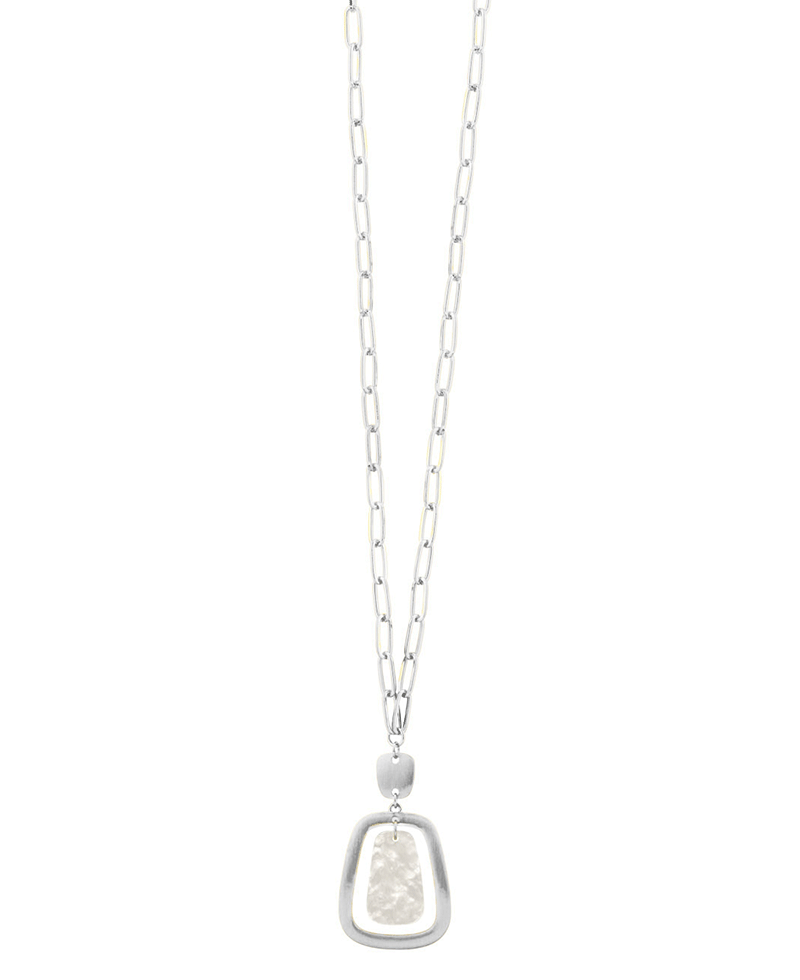 Metal Frame w/ Acetate Necklace