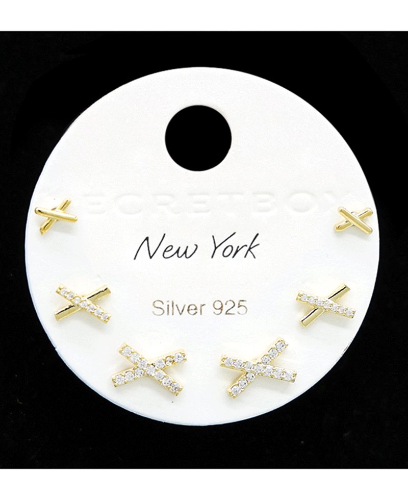 Sterling Silver 3 Set Earring