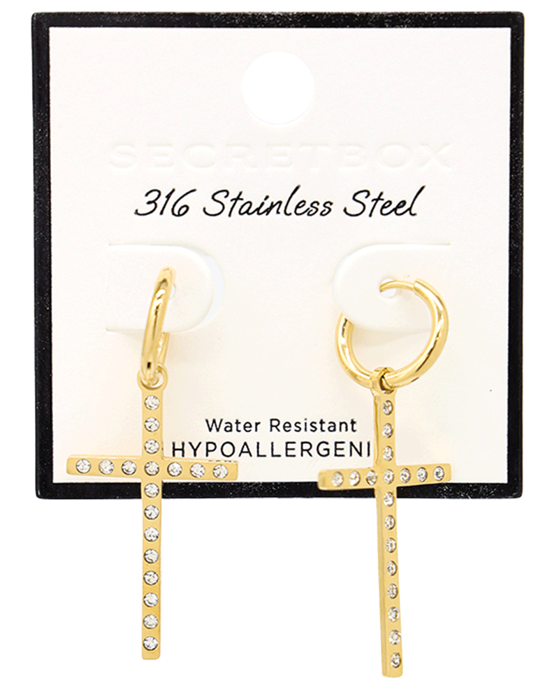 Stainless Steel Cross Earring