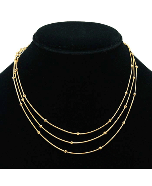 Stainless Steel 3 Layered Necklace