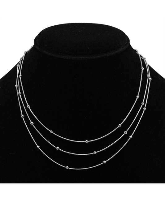 Stainless Steel 3 Layered Necklace