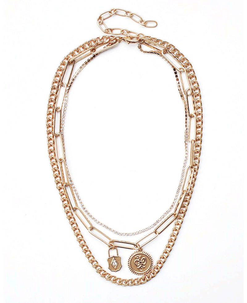 Multi Layered Mixed Chain Necklace