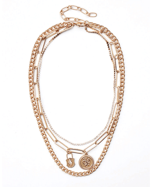 Multi Layered Mixed Chain Necklace