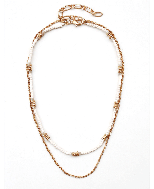 Beads & Chain Layered Necklace