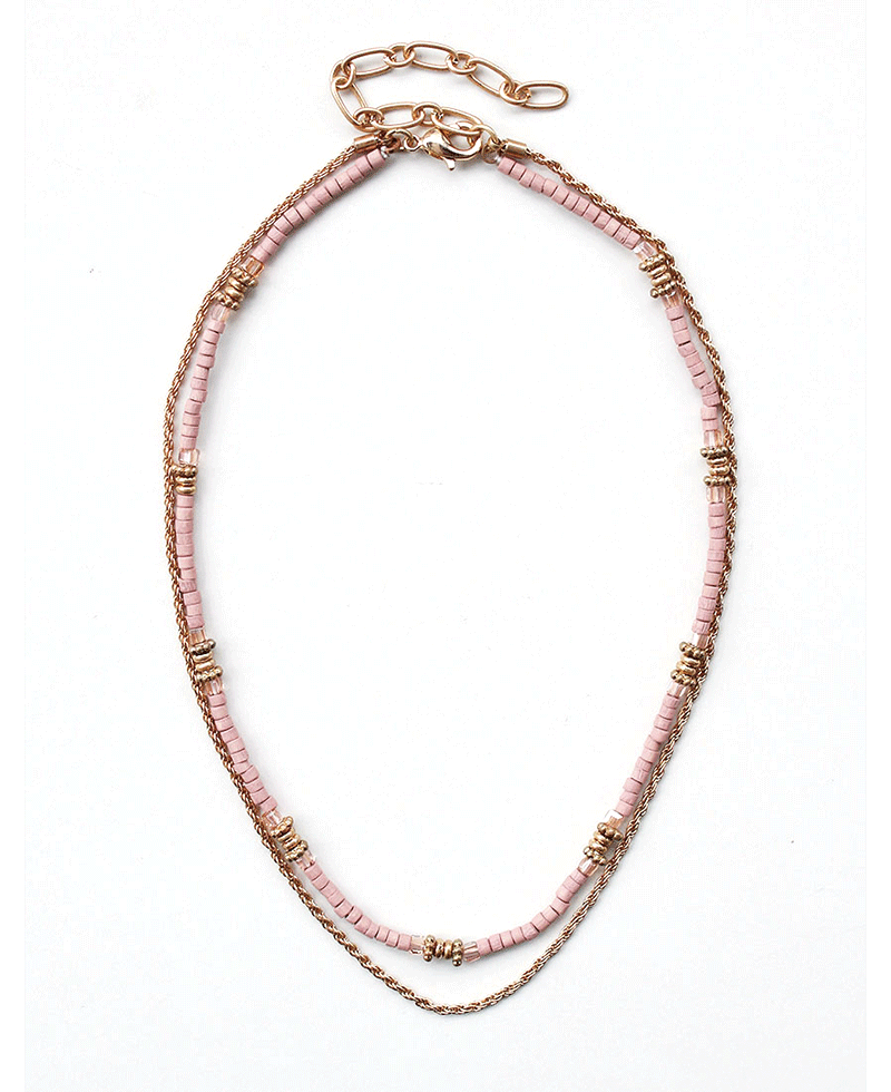 Beads & Chain Layered Necklace
