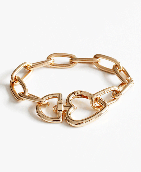 Heart Link Chain Bracelet