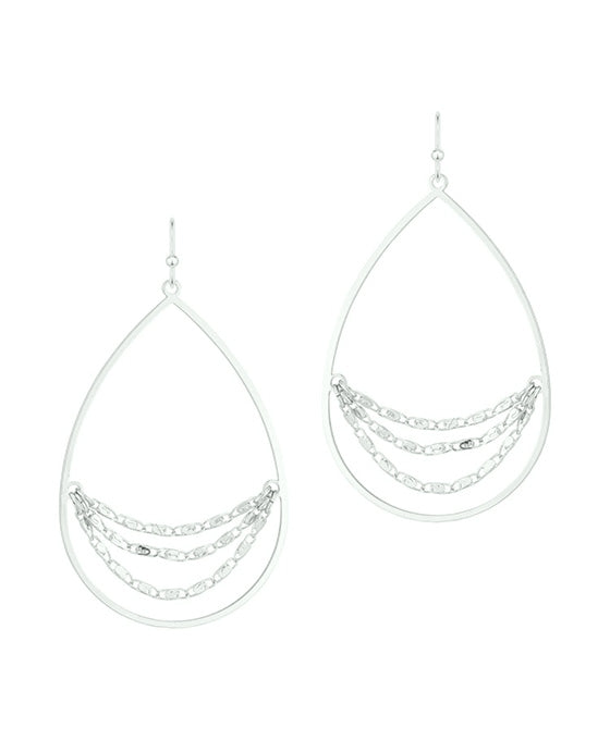 Chain Metal Teardrop Earring