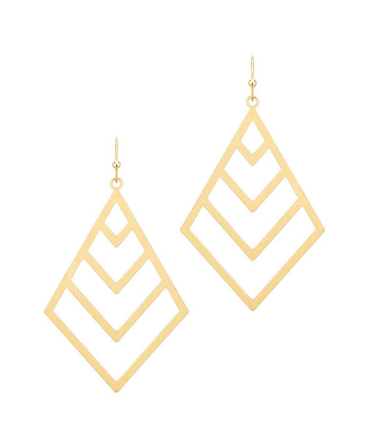 Metal Diamond Shape Earring