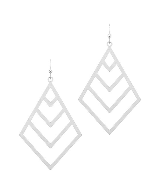 Metal Diamond Shape Earring