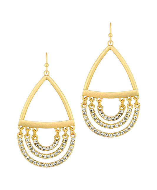 Metal & Paved Link Earring