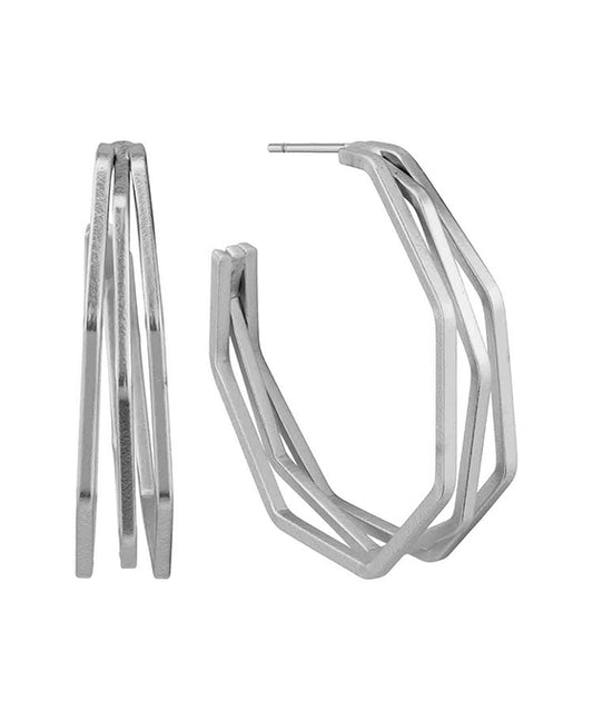 30mm Brass Texture Hoop Earring