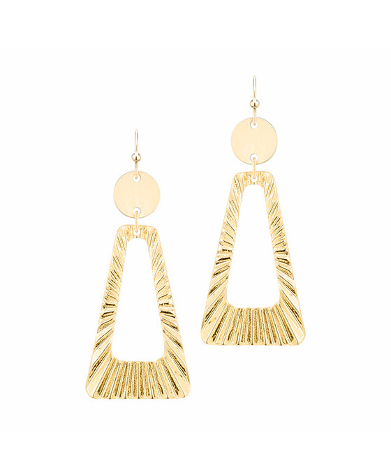 Metal Texture Geo Earring