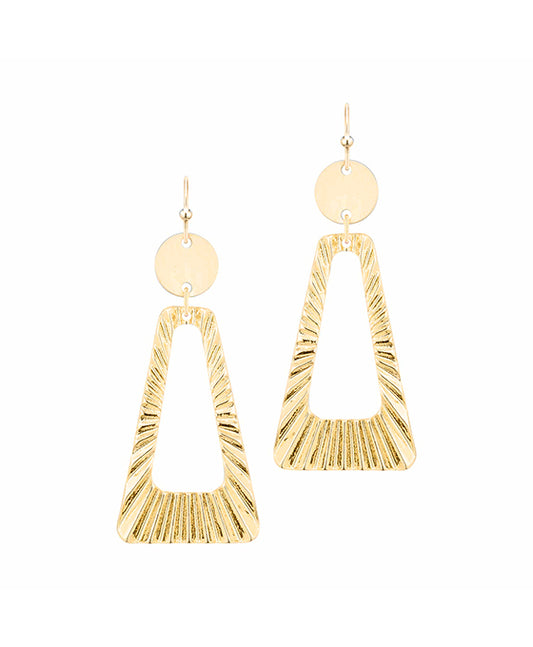Metal Texture Geo Earring