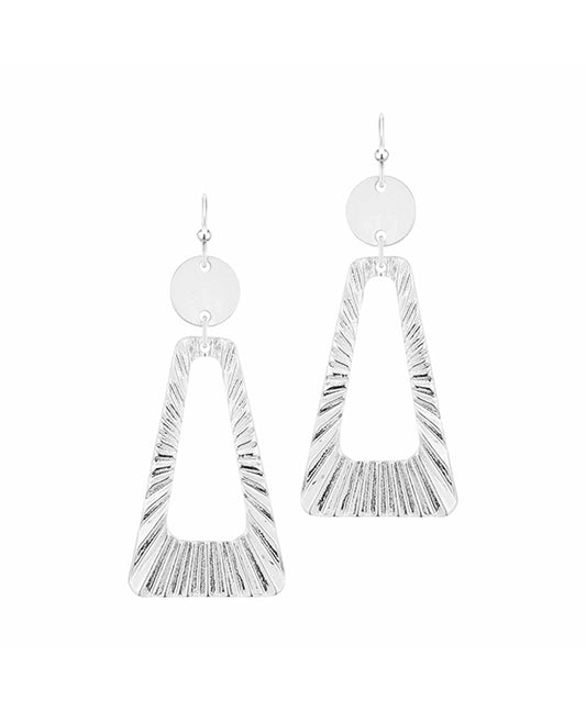 Metal Texture Geo Earring