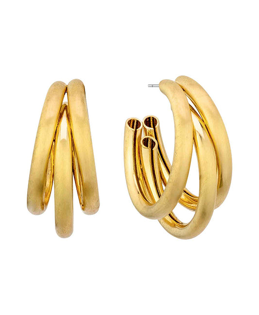 Metal Texture Hoop Earring