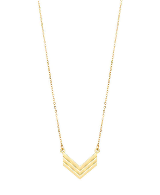 Metal Chevron Short Necklace