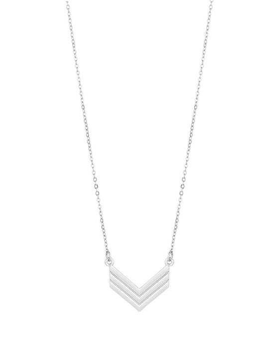 Metal Chevron Short Necklace