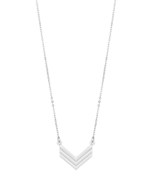 Metal Chevron Short Necklace