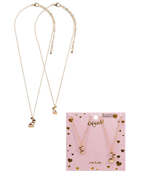 Metal Bunny 2 Set Necklace
