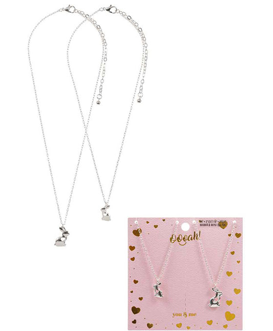 Metal Bunny 2 Set Necklace