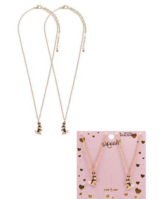 Bunny w/ Pearl 2 Set Necklace