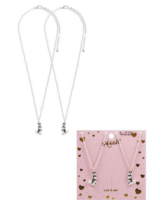 Bunny w/ Pearl 2 Set Necklace