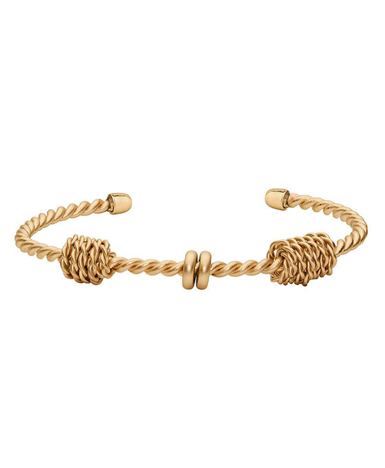 Brass Wire Cuff Bracelet
