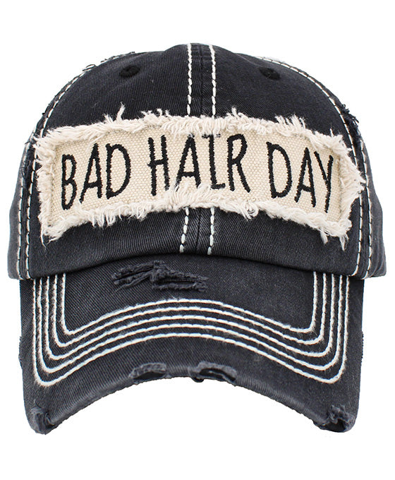 BAD HAIR DAY Washed Vintage Ball Cap
