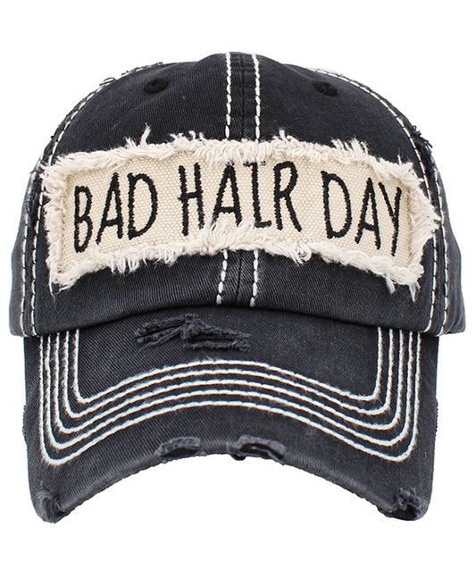 BAD HAIR DAY Washed Vintage Ball Cap