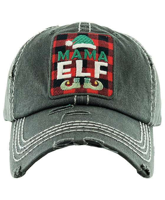 MAMA ELF Washed Vintage Ball Cap