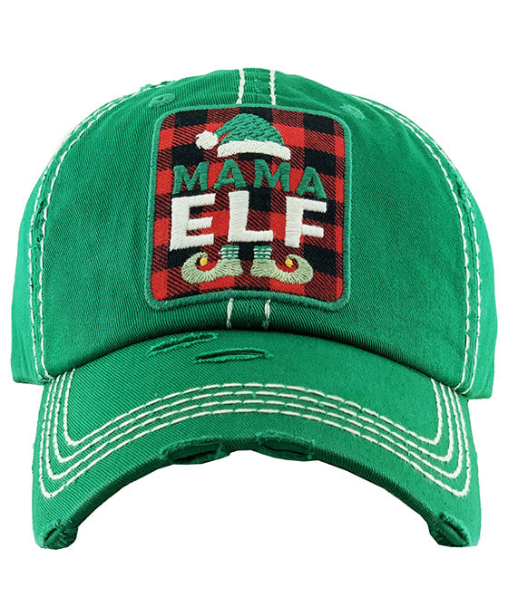 MAMA ELF Washed Vintage Ball Cap