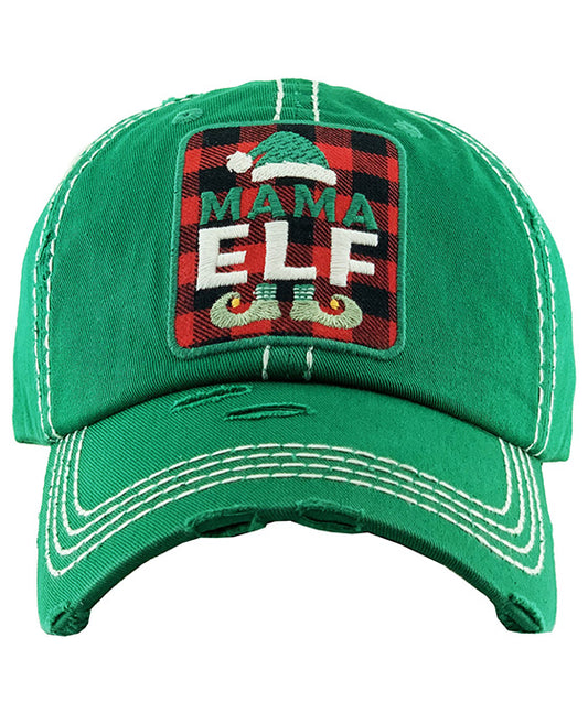 MAMA ELF Washed Vintage Ball Cap