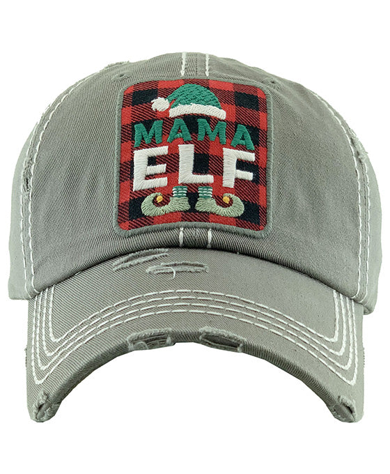MAMA ELF Washed Vintage Ball Cap