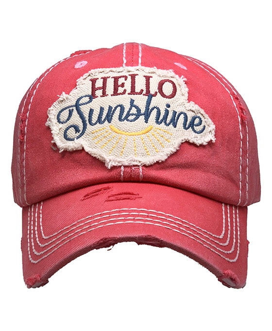 Hello Sunshine Vintage Ball Cap