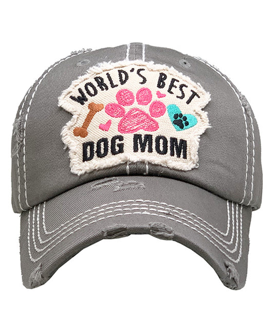 World's Best Dog Mom Vintage Ball Cap