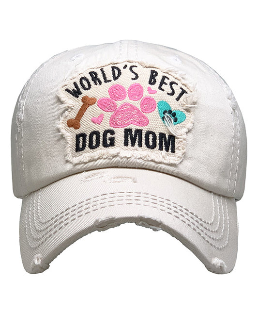 World's Best Dog Mom Vintage Ball Cap